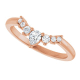 14K Rose Gold 1/4 CTW Natural Diamond Contour Band  
