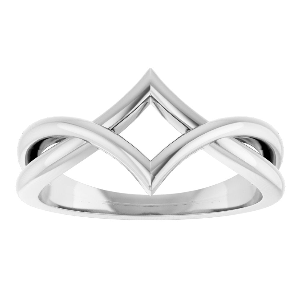 Sterling Silver Geometric Negative Space Ring