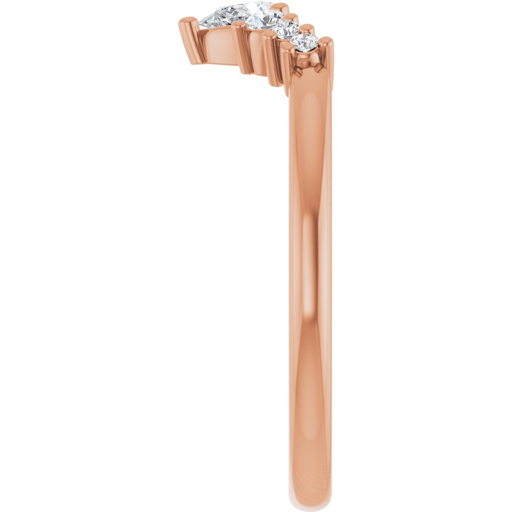 14K Rose Gold 1/4 CTW Natural Diamond Contour Band  