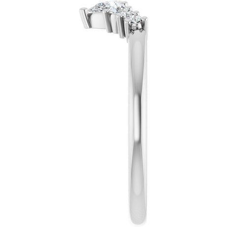 14K White Gold 1/4 CTW Lab-Grown Diamond Contour Band