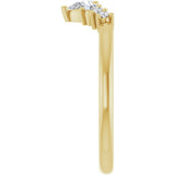 14K Yellow Gold 1/4 CTW Natural Diamond Contour Band  