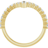 14K Yellow Gold 1/2 CTW Natural Diamond V Ring