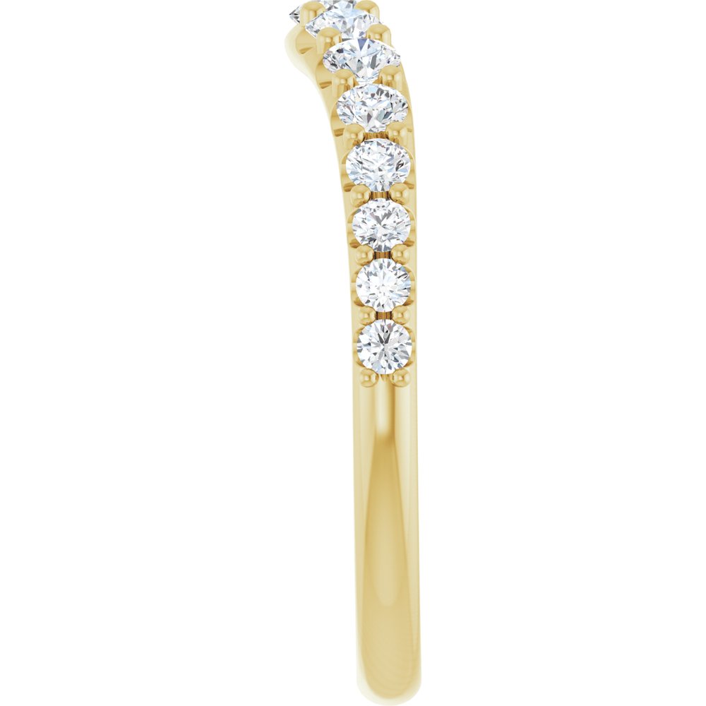 14K Yellow 1/2 CTW Natural Diamond Contour Band