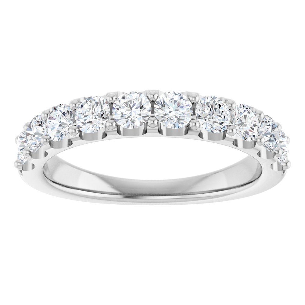 14K White 9/10 CTW Natural Diamond Anniversary Band