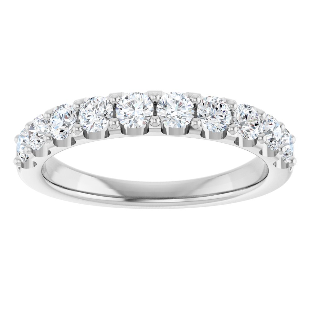 14K White 3/4 CTW Natural Diamond Anniversary Band