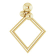 14K Yellow 16.1x11.8 mm Geometric Pendant