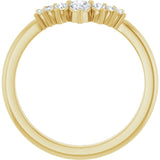 14K Yellow 1/4 CTW Natural Diamond Contour Band