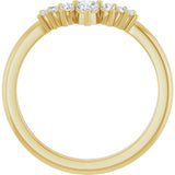 14K Yellow Gold 1/4 CTW Lab-Grown Diamond Contour Band