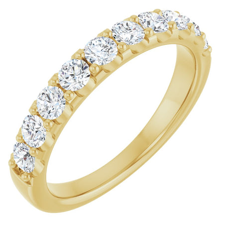 14K Yellow 3/4 CTW Lab-Grown Diamond Anniversary Band