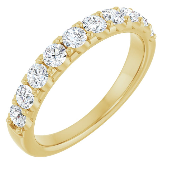 14K Yellow 3/4 CTW Natural Diamond Anniversary Band