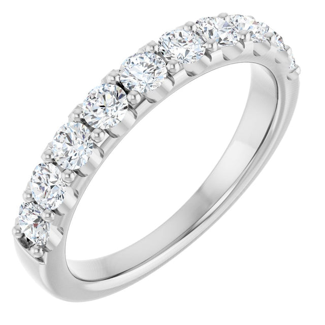 14K White 3/4 CTW Natural Diamond Anniversary Band