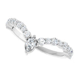 14K White Gold 1/2 CTW Natural Diamond V Ring