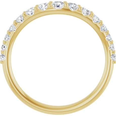 14K Yellow 1/2 CTW Natural Diamond Contour Band