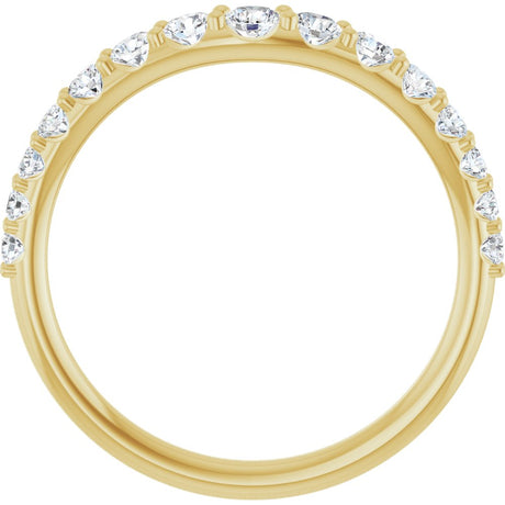 14K Yellow Gold 1/2 CTW Natural Diamond Graduated Contour Band