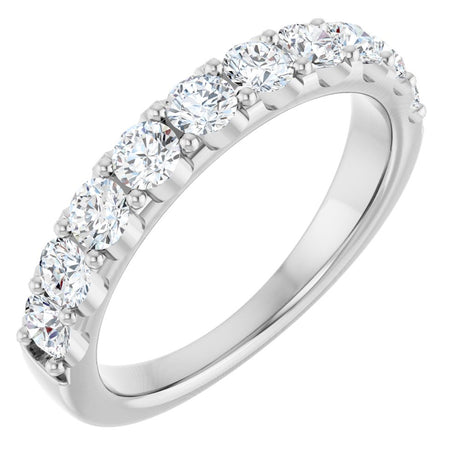 14K White 9/10 CTW Natural Diamond Anniversary Band