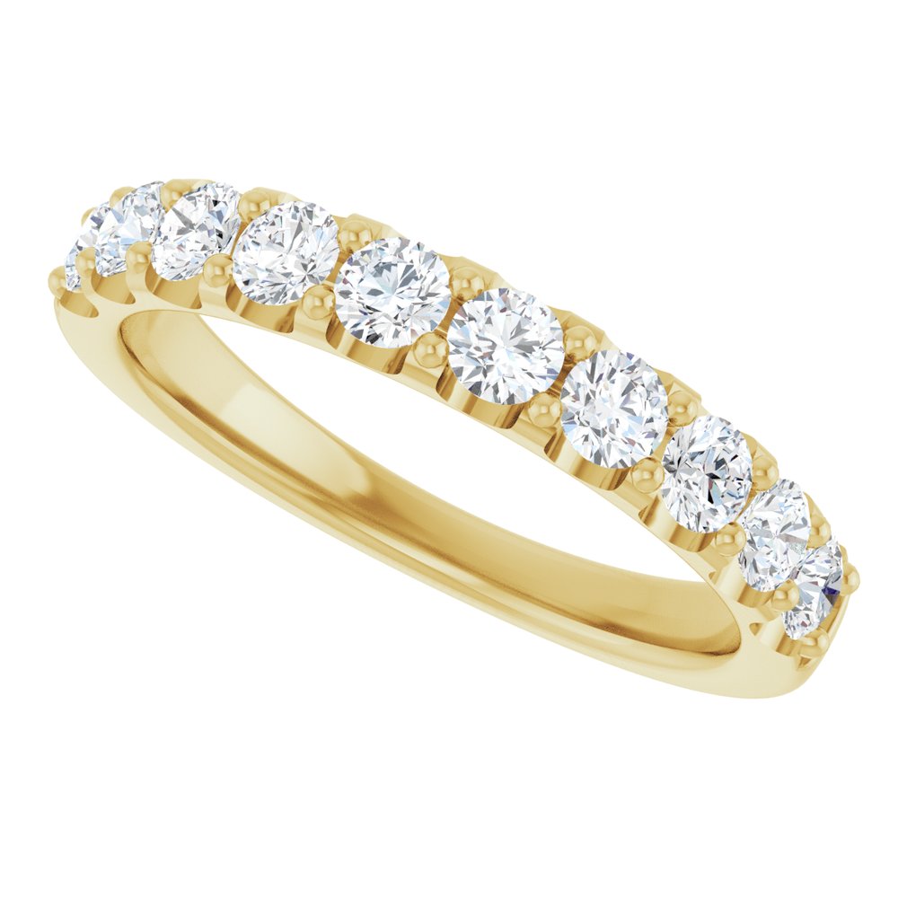 14K Yellow 3/4 CTW Lab-Grown Diamond Anniversary Band