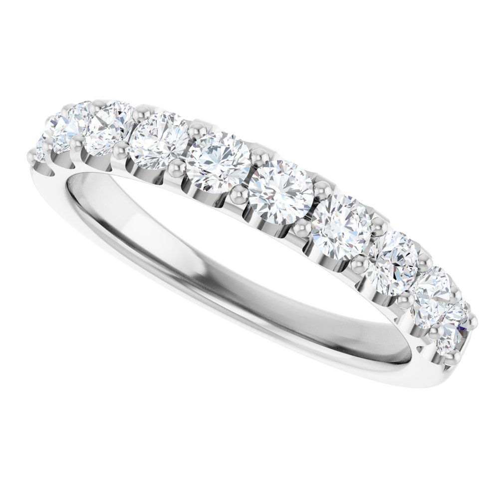 14K White 3/4 CTW Natural Diamond Anniversary Band