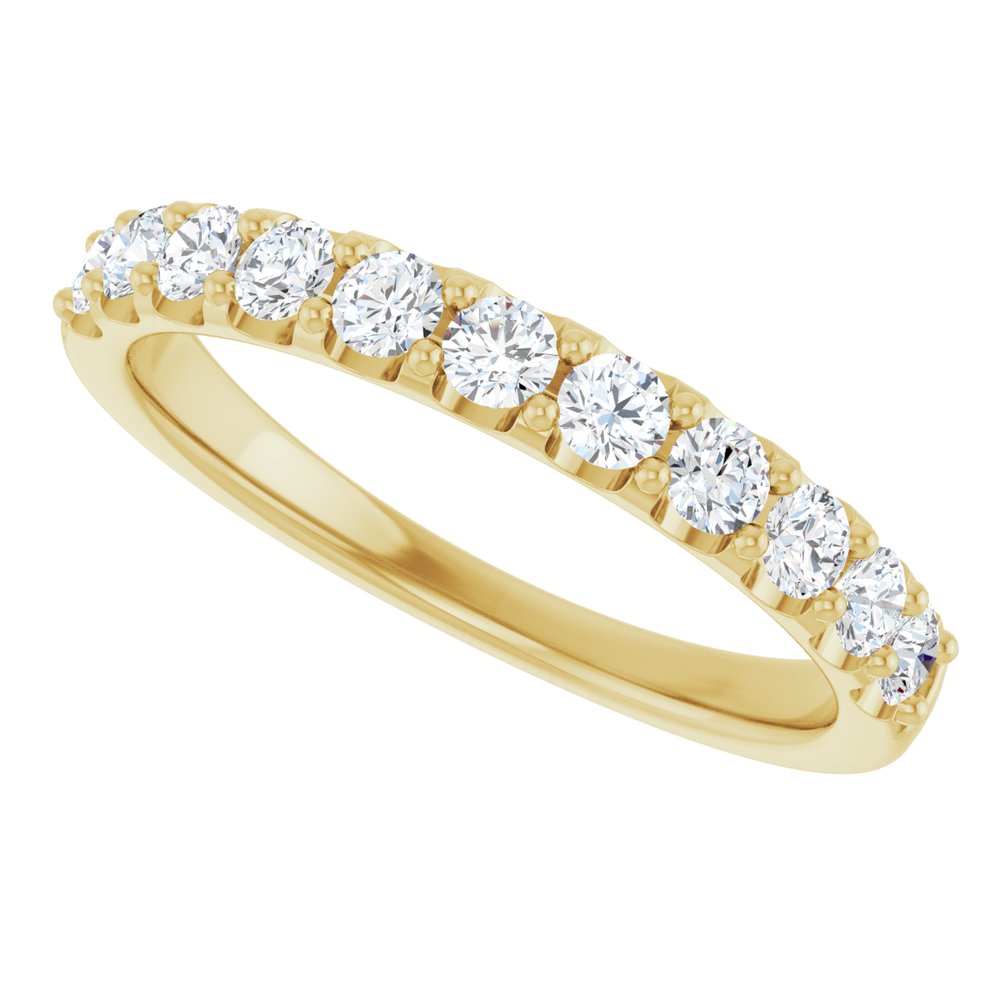 14K Yellow 1/2 CTW Natural Diamond Anniversary Band