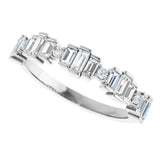 14K White 5/8 CTW Natural Diamond Anniversary Band