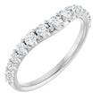 14K White Gold 1/2 CTW Natural Diamond Graduated Contour Band