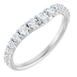 14K White 1/2 CTW Natural Diamond Contour Band