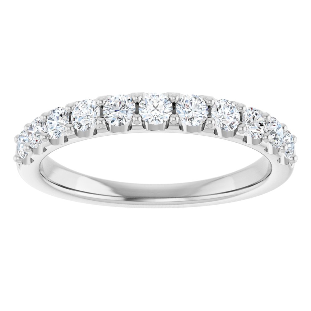 14K White 1/2 CTW Natural Diamond Anniversary Band