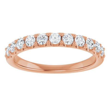 14K Rose 1/2 CTW Natural Diamond Anniversary Band