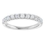 14K White 1/2 CTW Natural Diamond Anniversary Band