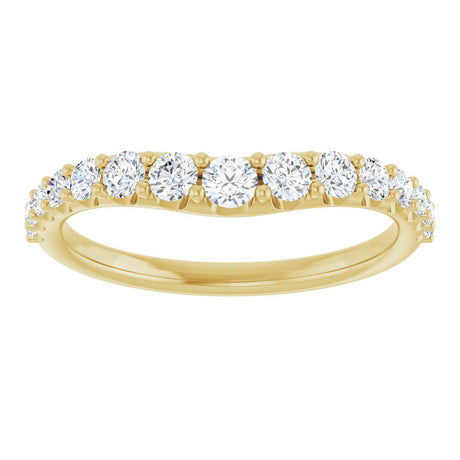 14K Yellow Gold 1/2 CTW Natural Diamond Graduated Contour Band