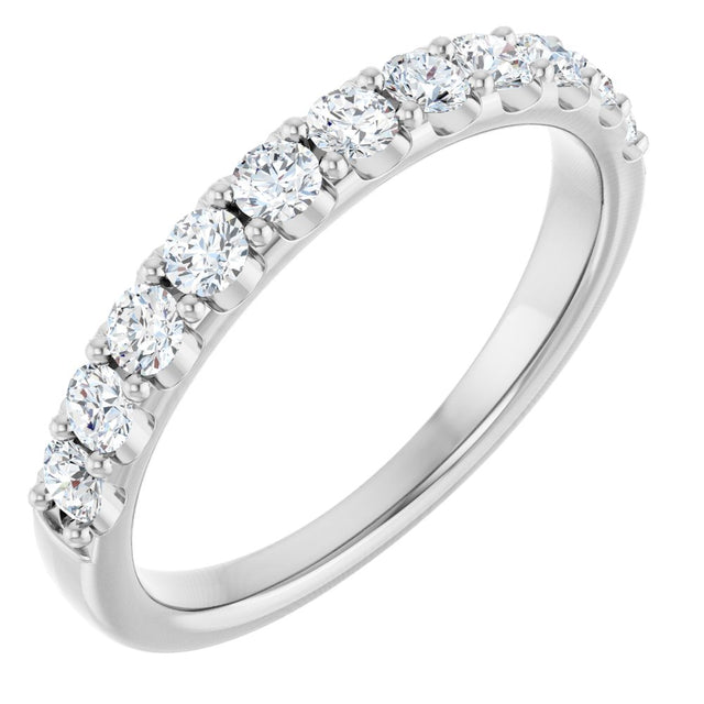 14K White 1/2 CTW Natural Diamond Anniversary Band