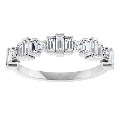 14K White 5/8 CTW Natural Diamond Anniversary Band