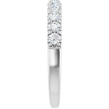 14K White 1/2 CTW Natural Diamond Anniversary Band