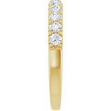 14K Yellow 1/2 CTW Natural Diamond Anniversary Band