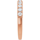 14K Rose 1/2 CTW Natural Diamond Anniversary Band