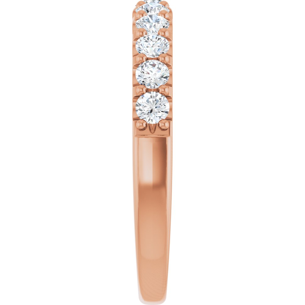 14K Rose 1/2 CTW Natural Diamond Anniversary Band