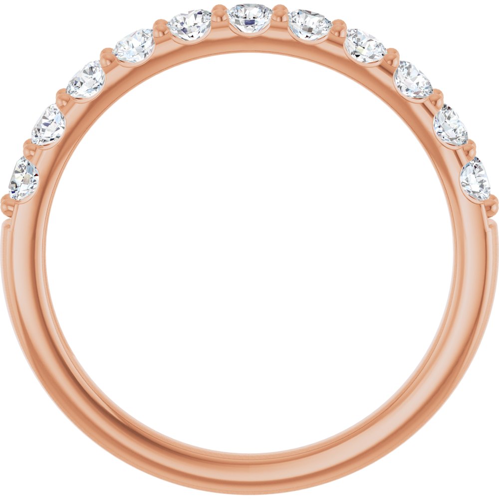 14K Rose 1/2 CTW Natural Diamond Anniversary Band