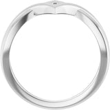 14K White Geometric Negative Space Ring