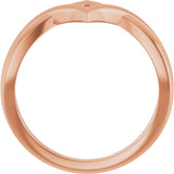 14K Rose Geometric Negative Space Ring