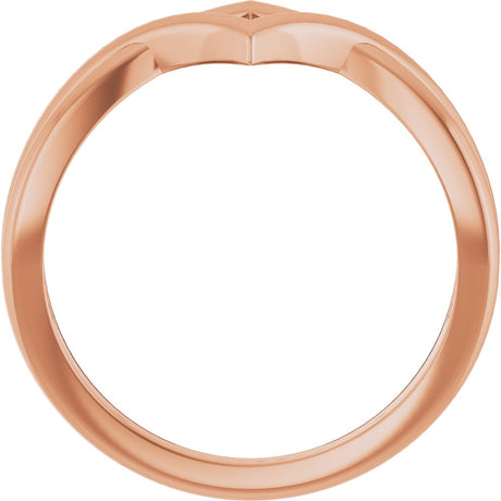 14K Rose Geometric Negative Space Ring