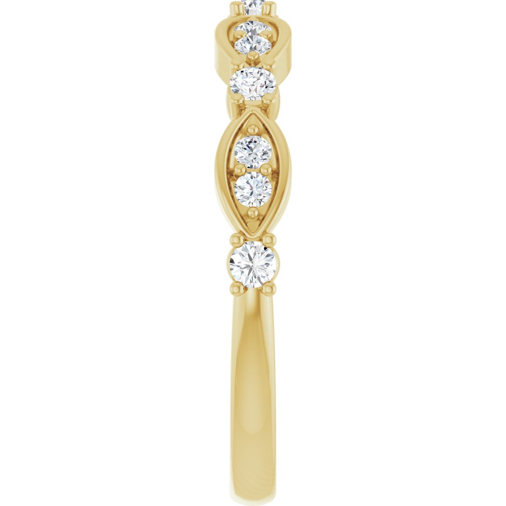 14K Yellow 1/3 CTW Natural Diamond Anniversary Band