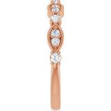 14K Rose 1/4 CTW Natural Diamond Anniversary Band