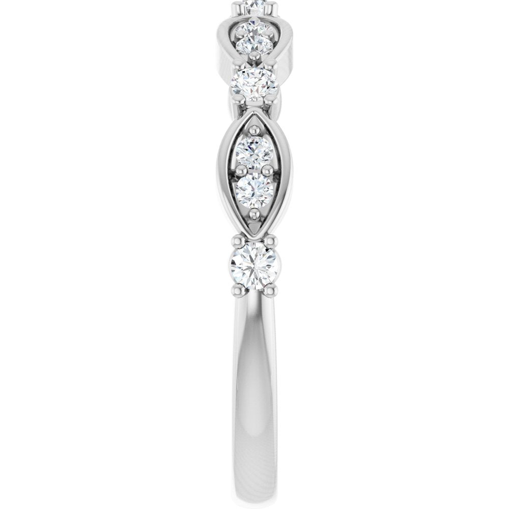14K White Gold 1/4 CTW Natural Diamond Anniversary Band