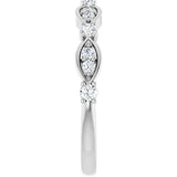 14K White Gold 1/4 CTW Natural Diamond Anniversary Band