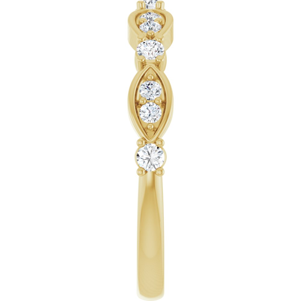 14K Yellow Gold 1/4 CTW Natural Diamond Anniversary Band