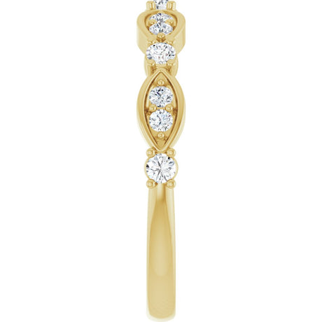 14K Yellow Gold 1/3 CTW Lab-Grown Diamond Anniversary Band