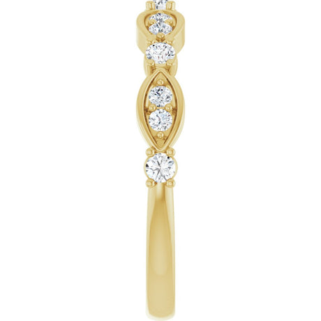 14K Yellow 1/3 CTW Lab-Grown Diamond Anniversary Band