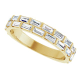 14K Yellow 7/8 CTW Lab-Grown Diamond Double Row Anniversary Band