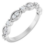 14K White Gold 1/4 CTW Natural Diamond Anniversary Band