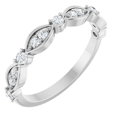 14K White Gold 1/3 CTW Lab-Grown Diamond Anniversary Band