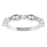 14K White 1/3 CTW Natural Diamond Anniversary Band